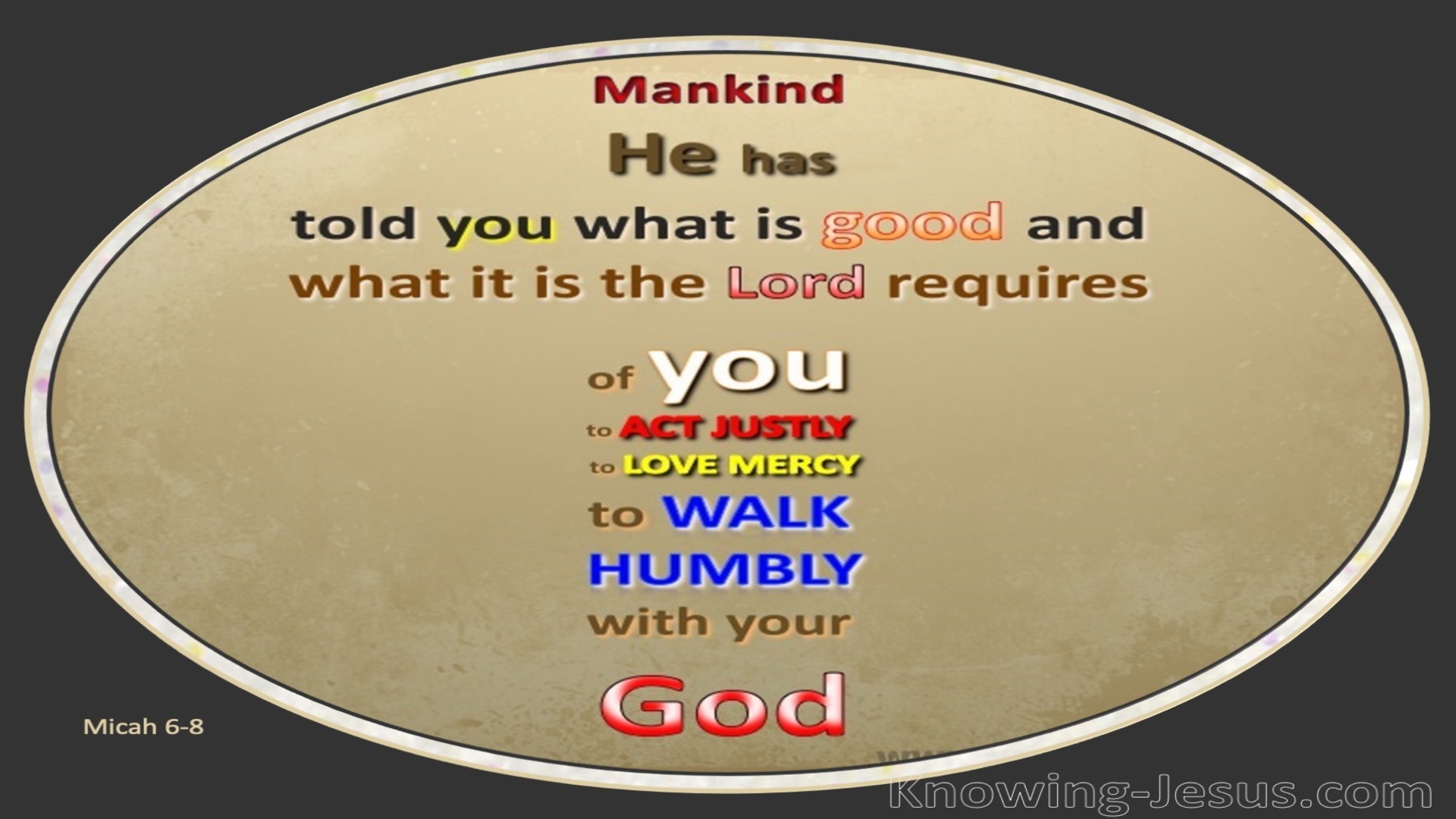 Micah 6:8 What God Requires (beige)